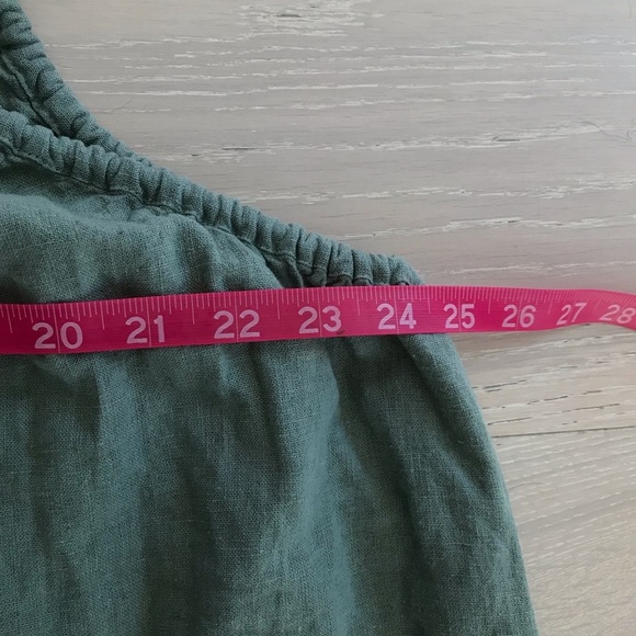 Free People Free-est Amanda Cotton-Linen Mini Dress Ruched Sleeveless Sz medium - Picture 6 of 7